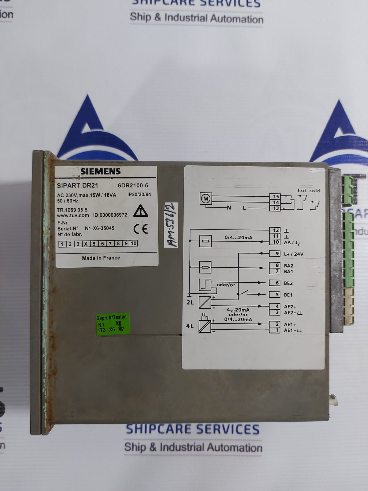 SIEMENS 6DR2100-5 SIPART DR21 PROCESS CONTROLLER