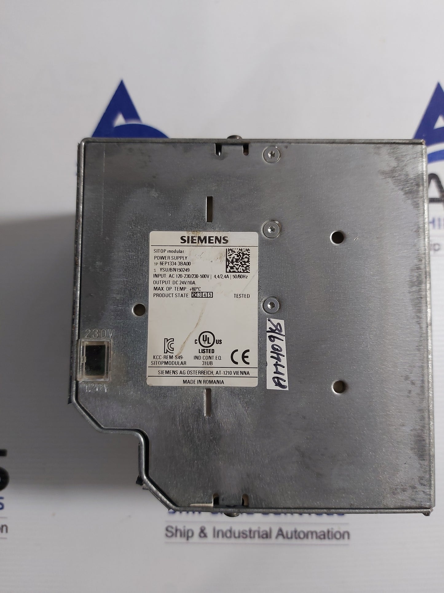 SIEMENS 6EP1334-3BA00 SITOP MODULAR POWER SUPPLY