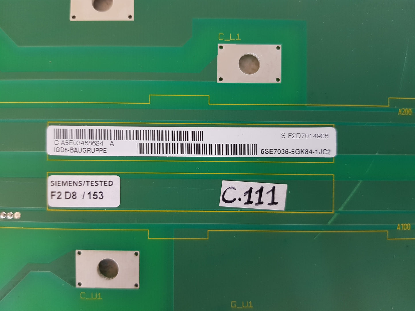 SIEMENS 6SE7036-5GK84-1JC2 IGD8 INVERTER GATE DRIVER BOARD 6SE7036-5GK84-1JC2