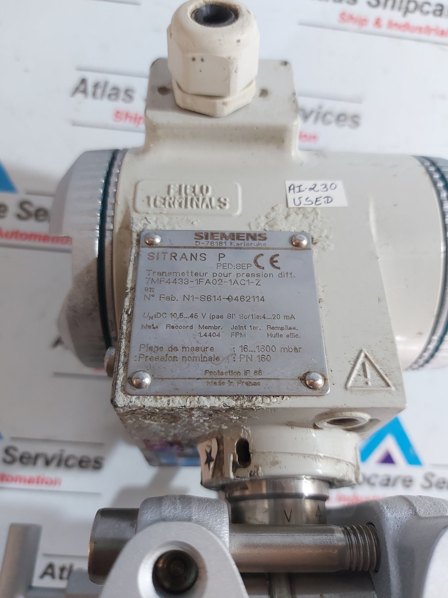 SIEMENS 7MF4433-1FA02-1AC1-Z SITRANS P DIFFERENTIAL PRESSURE TRANSMITTER