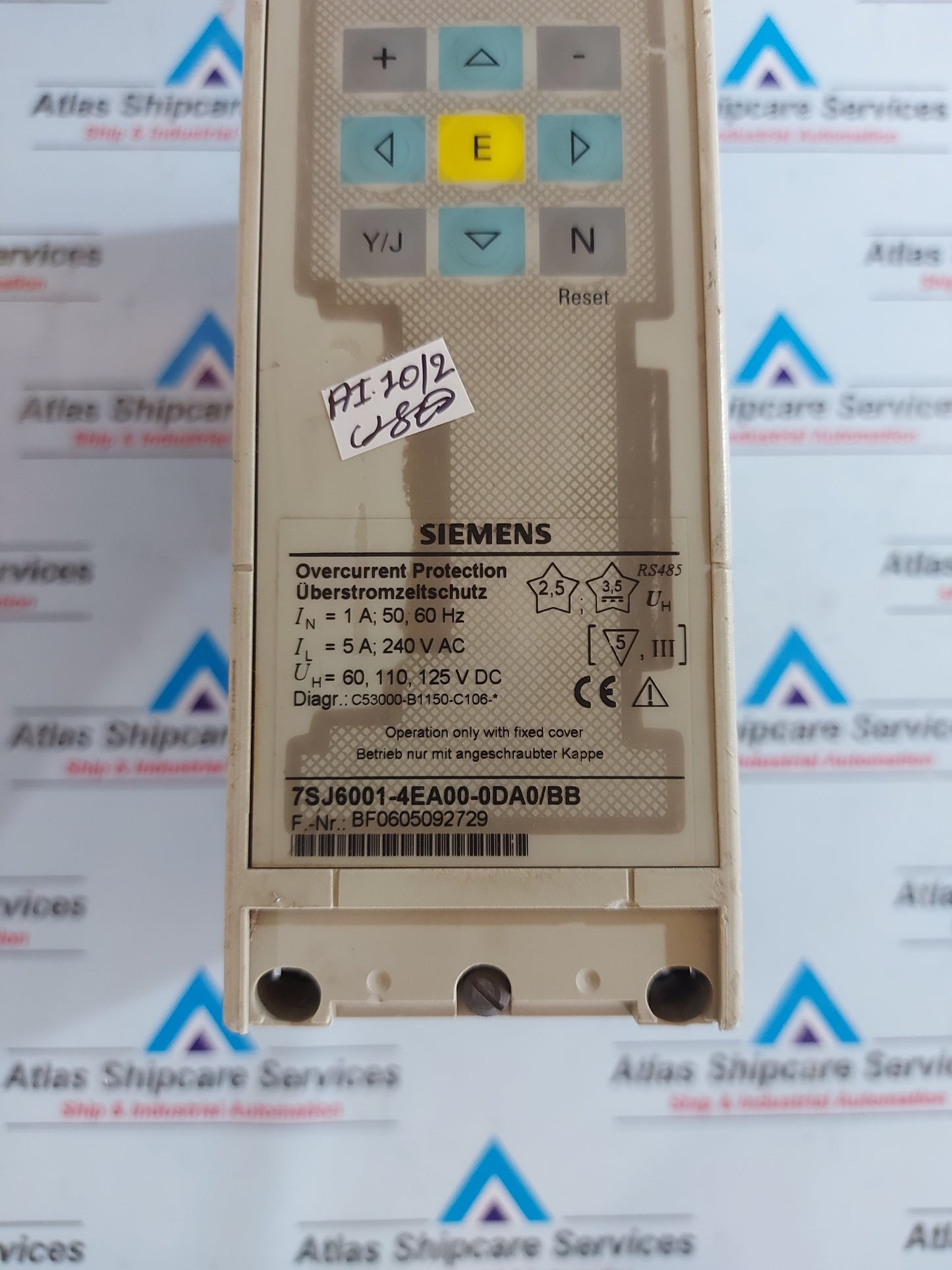 SIEMENS 7SJ6001-4EA00-0DA0/BB OVERCURRENT PROTECTION AND CONTROL RELAY