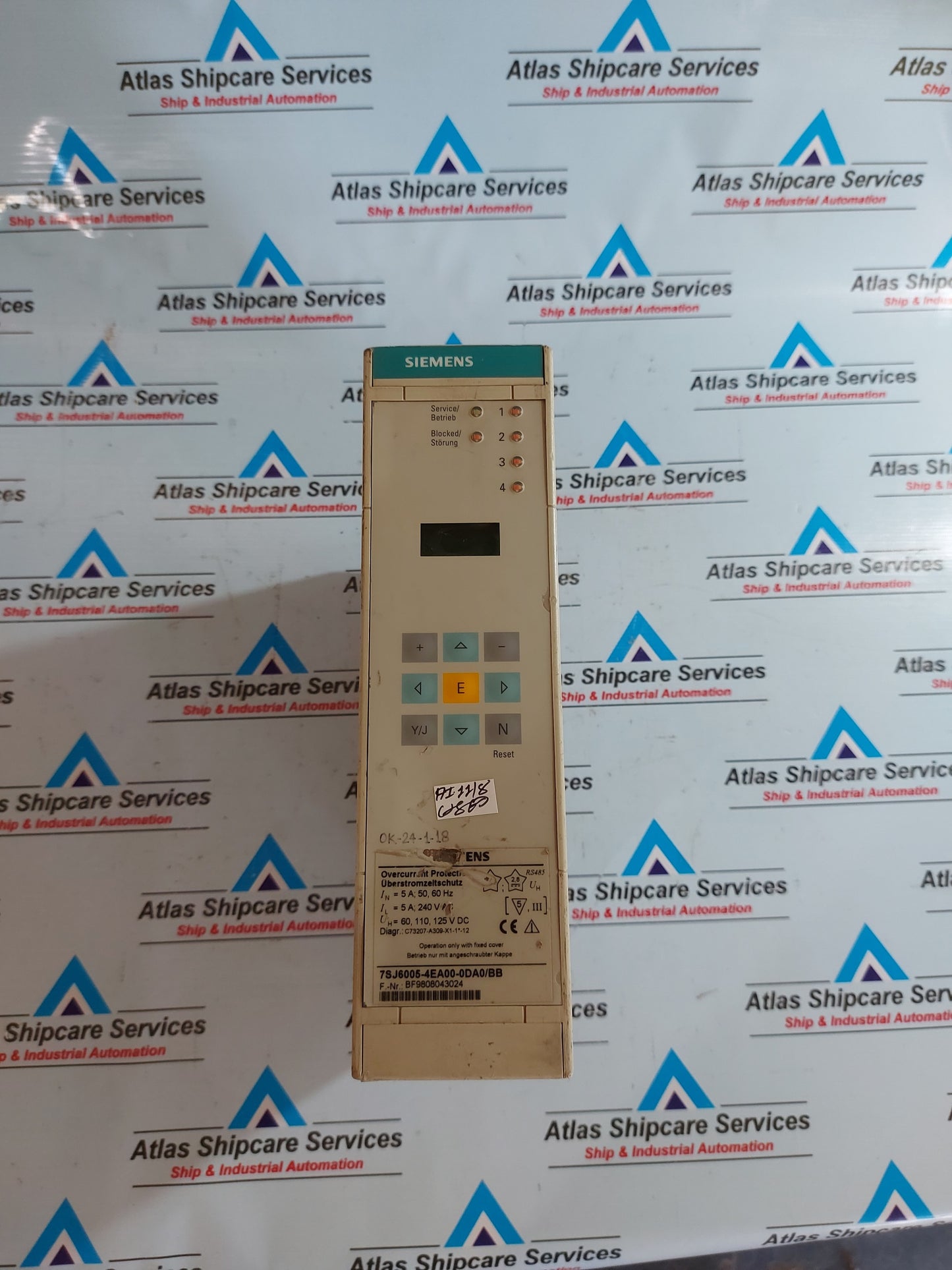 SIEMENS 7SJ6005-4AE00-0DA/BB OVERCURRENT PROTECTION RELAY