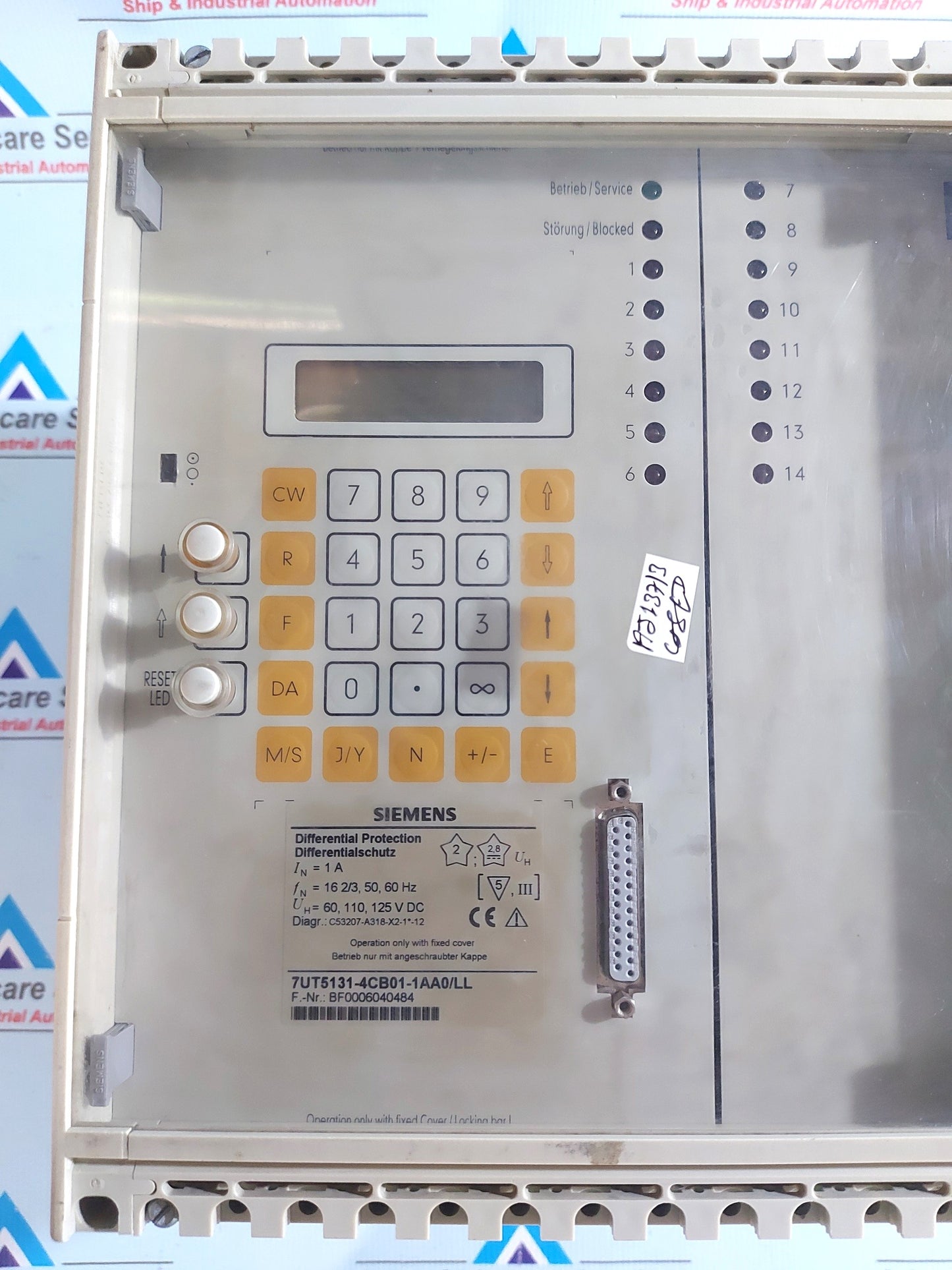 SIEMENS 7UT5131-4CB01-1AA0/LL DIFFERENTIAL PROTECTION RELAY