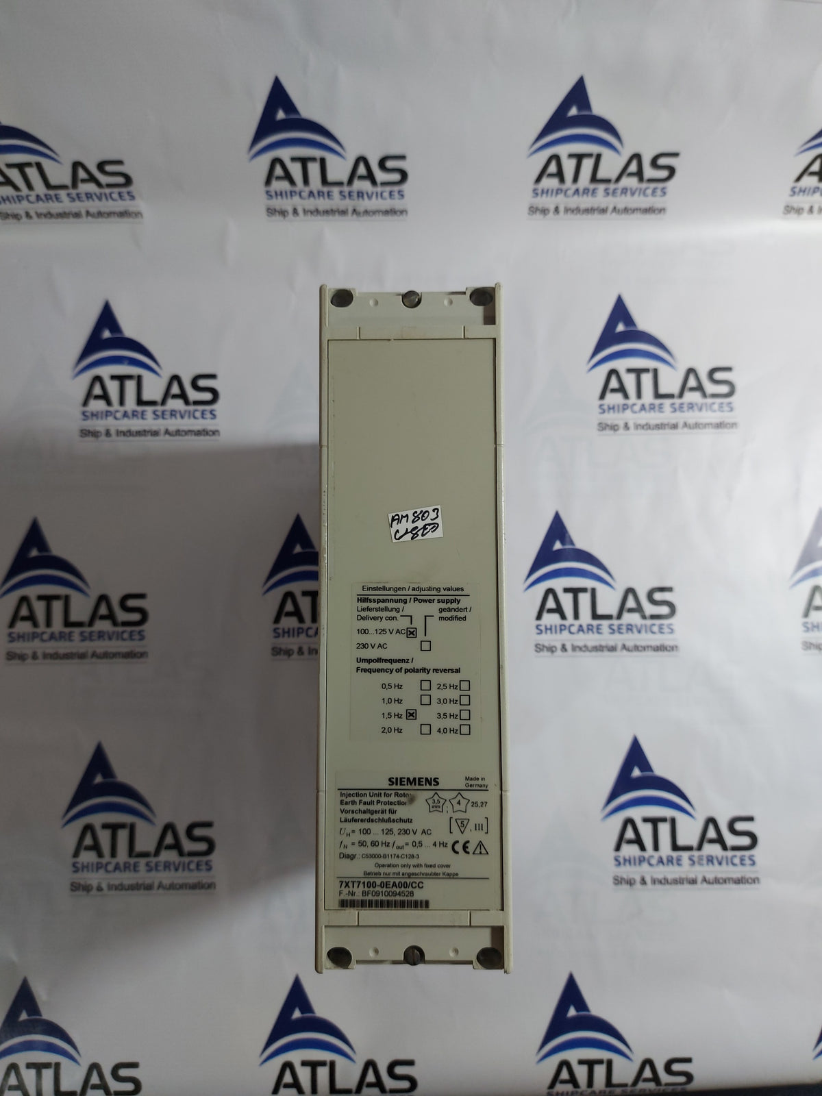 SIEMENS 7XT7100-0EA00/CC INJECTION UNIT ROTOR EARTH FAULT PROTECTION RELAY