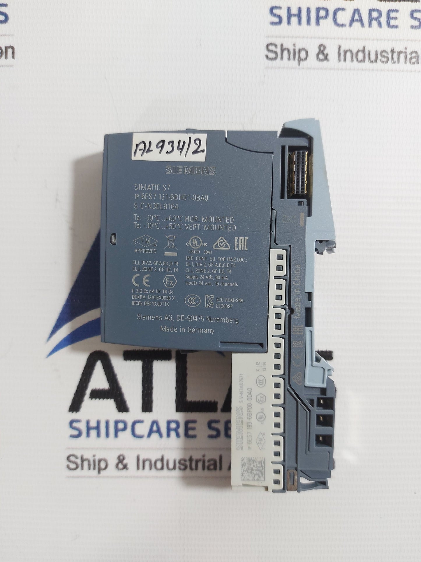 SIEMENS SIMATIC S7 1P 6ES7 131-6BH01-0BH0 DIGITAL INPUT MODULE 1P 6ES7 193-6BP00-0DA0