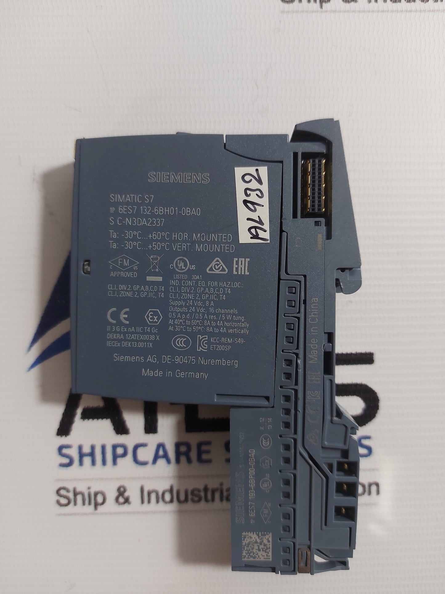 SIEMENS SIMATIC S7 1P 6ES7 132-6BH01-0BA0 DIGITAL INPUT MODULE 1P 6ES7 193-06BP00-0BA0
