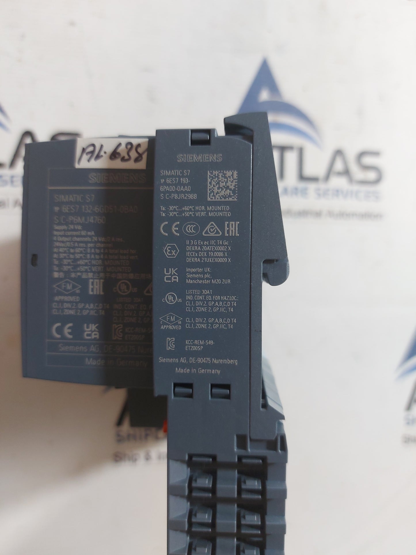 SIEMENS SIMATIC S7 6ES7 132-6DG51-0BA0 WITH 6ES7 193-6PA00-0AA0