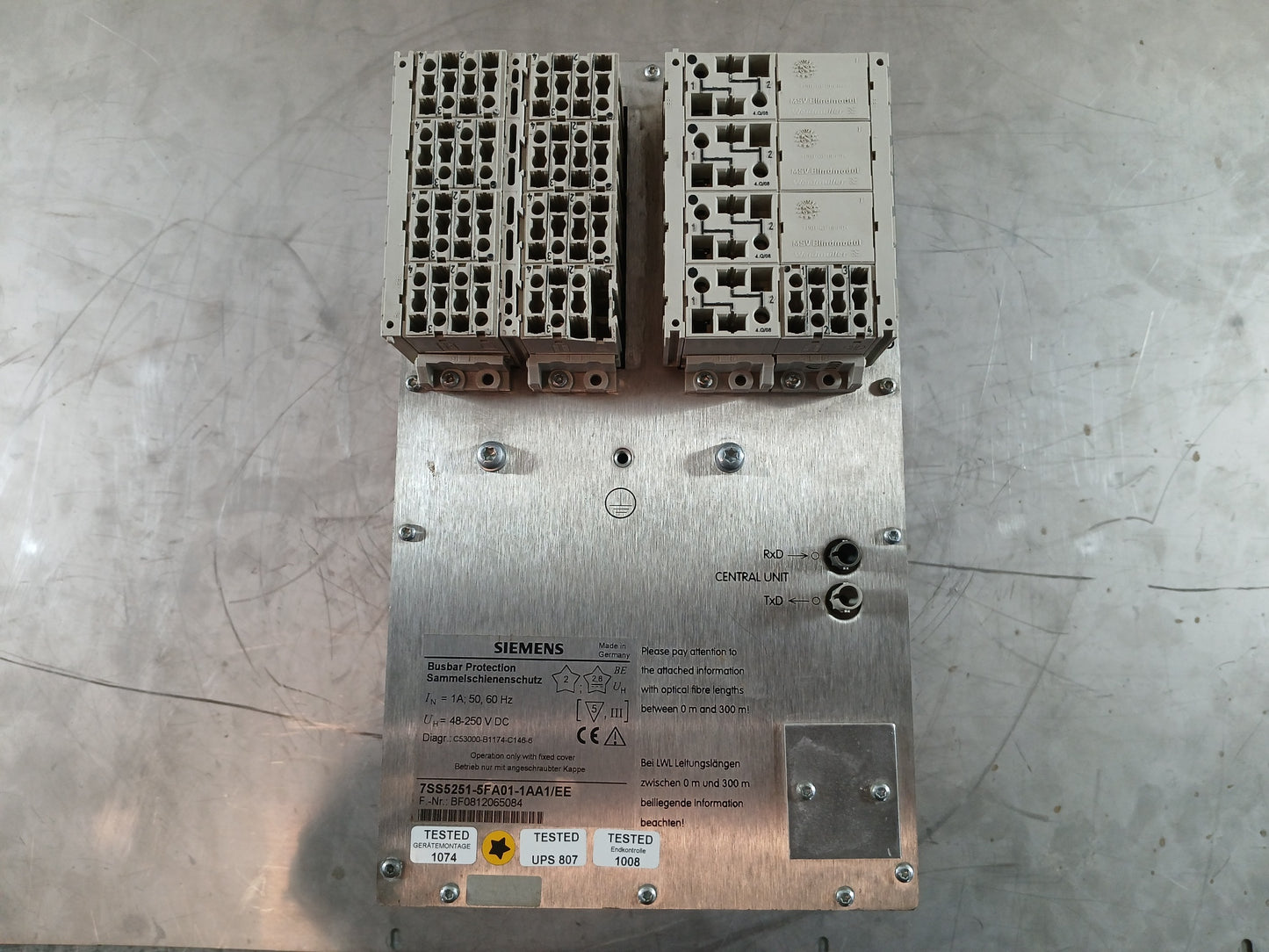 SIEMENS SIPROTEC 7SS52 BUSBAR PROTECTION 7SS5251-5FA01-1AA1/EE