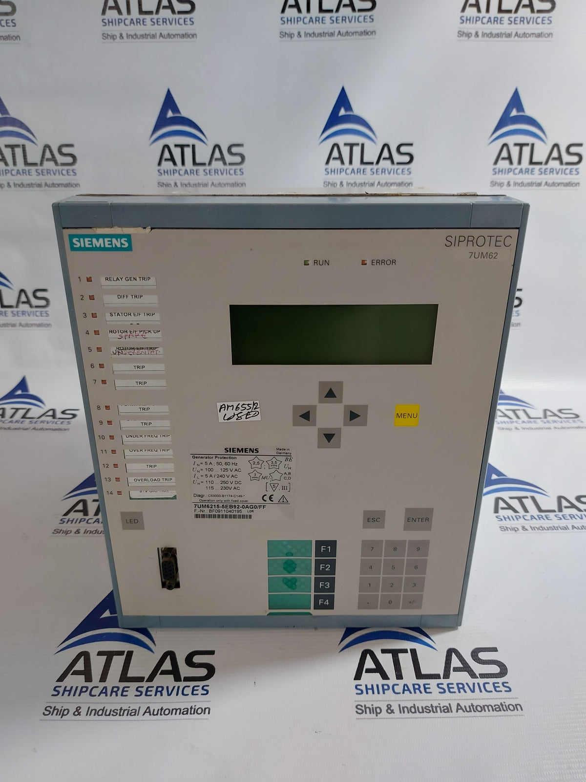 SIEMENS SIPROTEC 7UM62 GENERATOR PROTECTION 7UM6215-5EB92-0AG0/FF