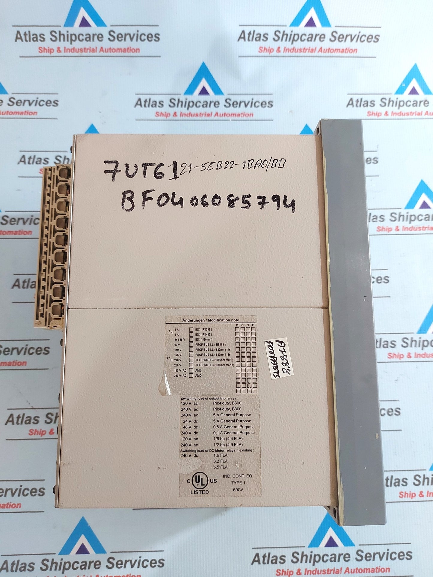 SIEMENS SIPROTEC 7UT6121-5EB22-1BA0/BB TRANSFORMER PROTECTION RELAY