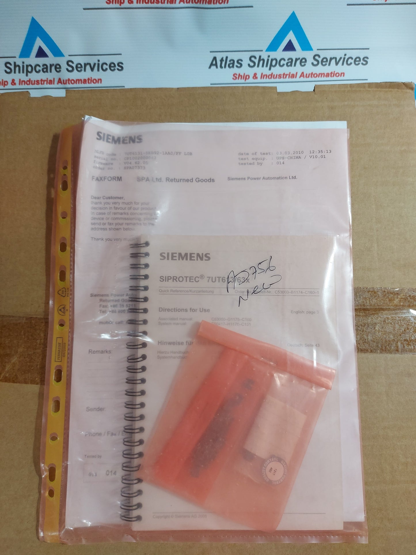 SIEMENS SIPROTEC 7UT61 TRANSFORMER DIFFERENTIAL PROTECTION RELAY 7UT6131-5EB92-1AA0-L0B/FF