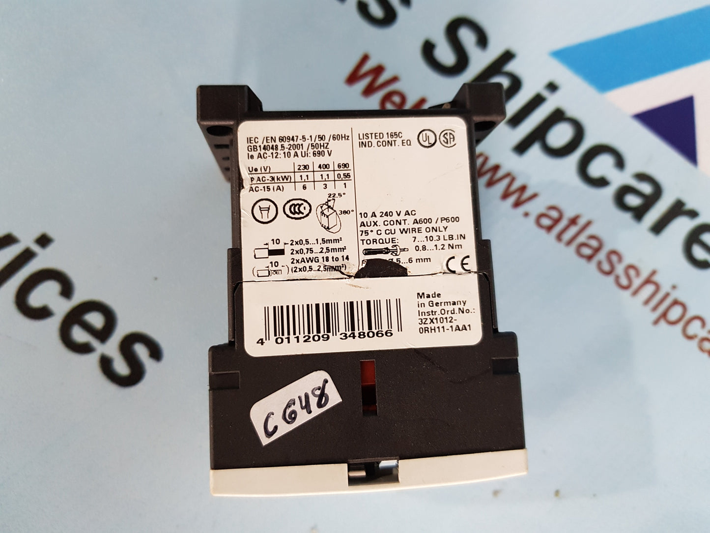 SIEMENS SIRIUS 3RH1122-1AP60 CONTROL RELAY