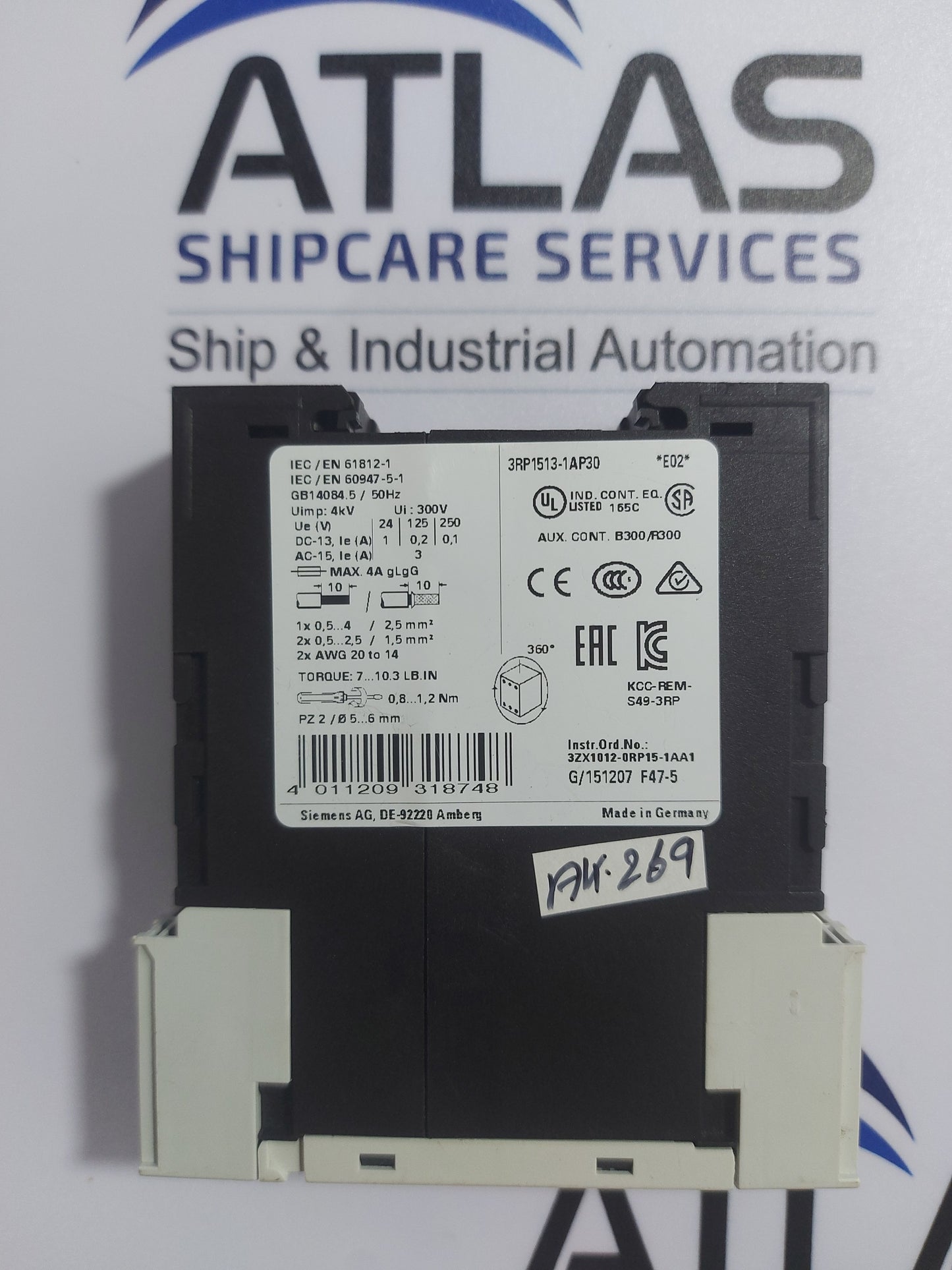 SIEMENS SIRIUS 3RP1513-1AP30 TIME RELAY