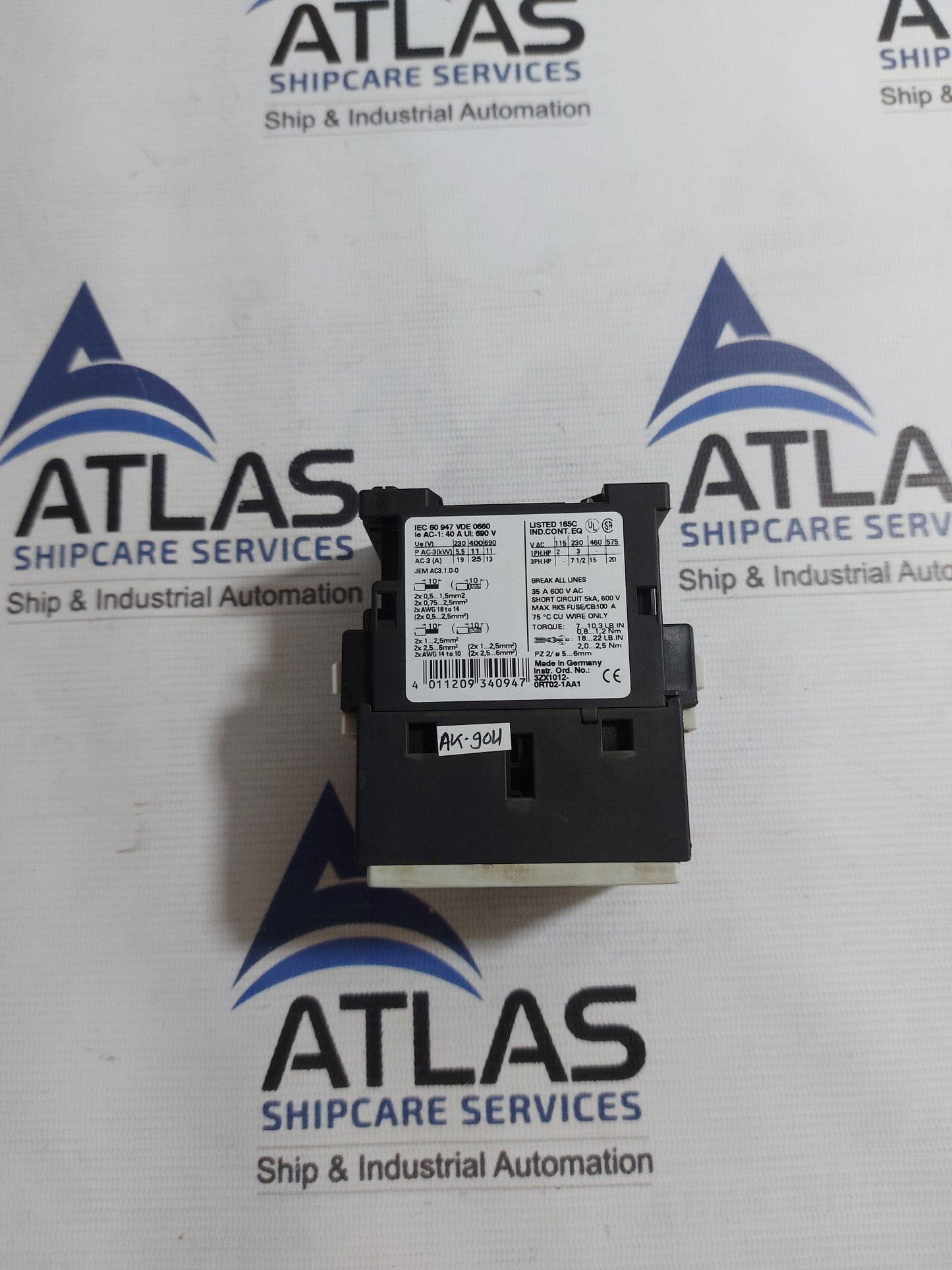 SIEMENS SIRIUS 3RT1026-1A..0 CONTACTOR 40A 690V