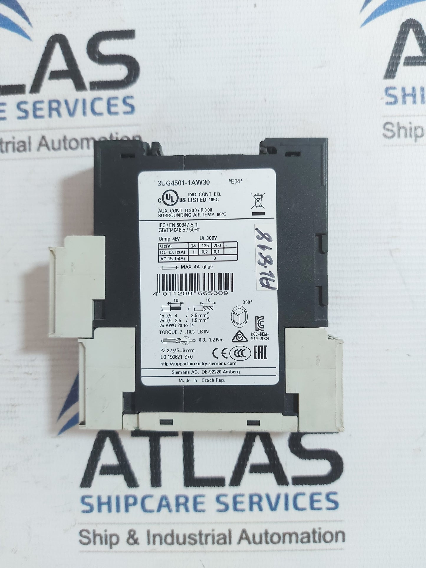 SIEMENS SIRIUS 3UG4501-1AW30 MONITORING RELAY