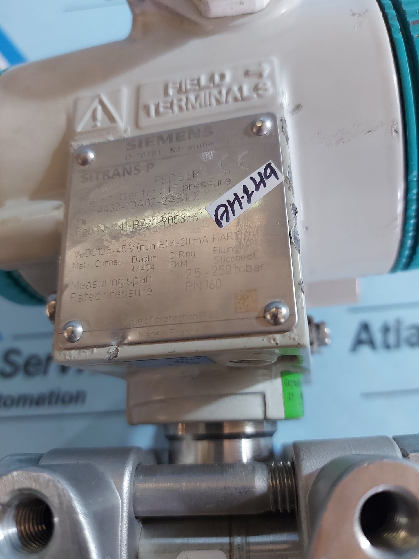 SIEMENS SITRANS P 7MF4433-1DA02-2AB1-Z TRANSMITTER FOR DIFFERENTIAL PRESSURE