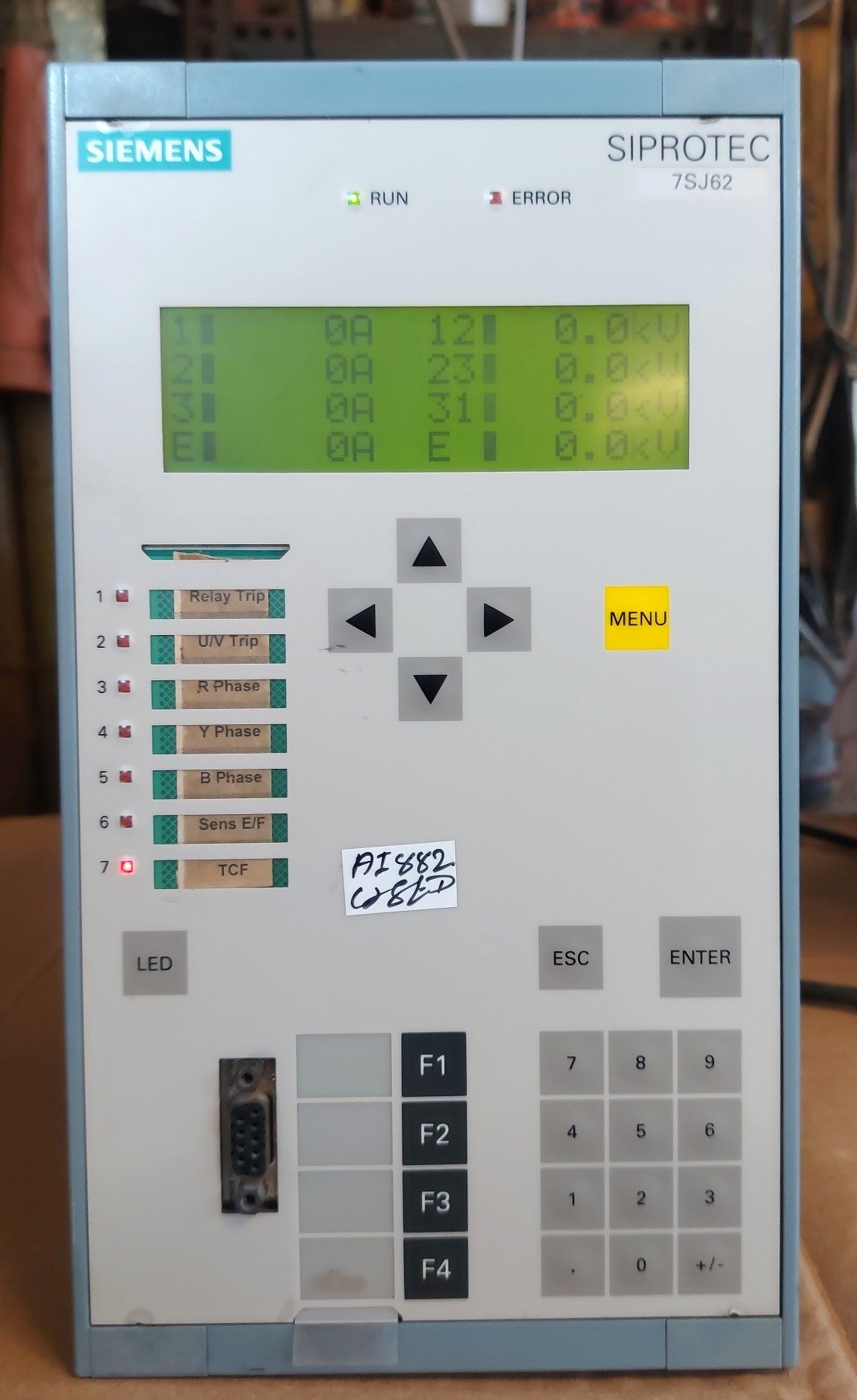 SIEMENS SOPROTEC 7SJ6225-5EB92-1FG0/FF OVERCURRENT PROTECTION AND CONTROL RELAY
