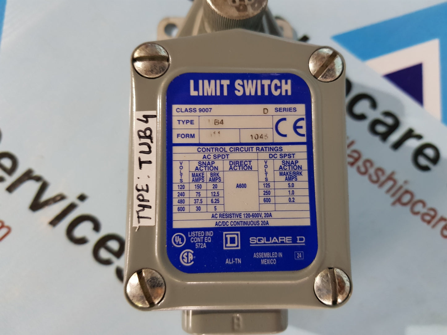 SQUARE D B4 CLASS 9007 LIMIT SWITCH