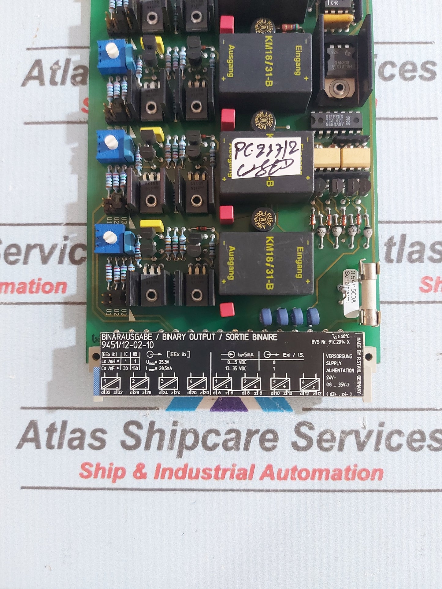 STAHL ICS 1000 9451/12-02-10 BINARY OUTPUT PCB CARD