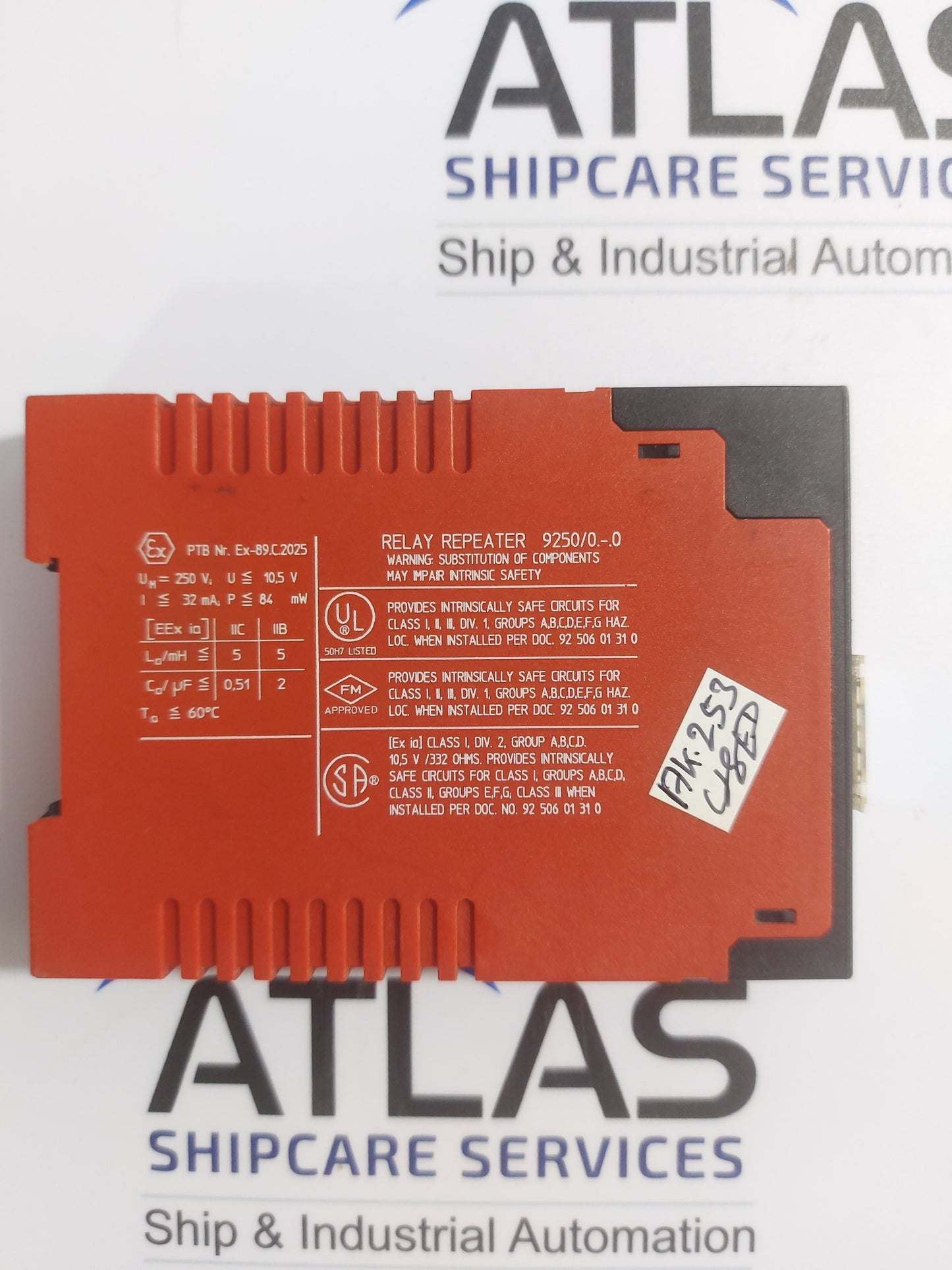 STAHL ICSPAK 9250-01-10 RELAY REPEATER 24VDC 250VAC 4A 100VA
