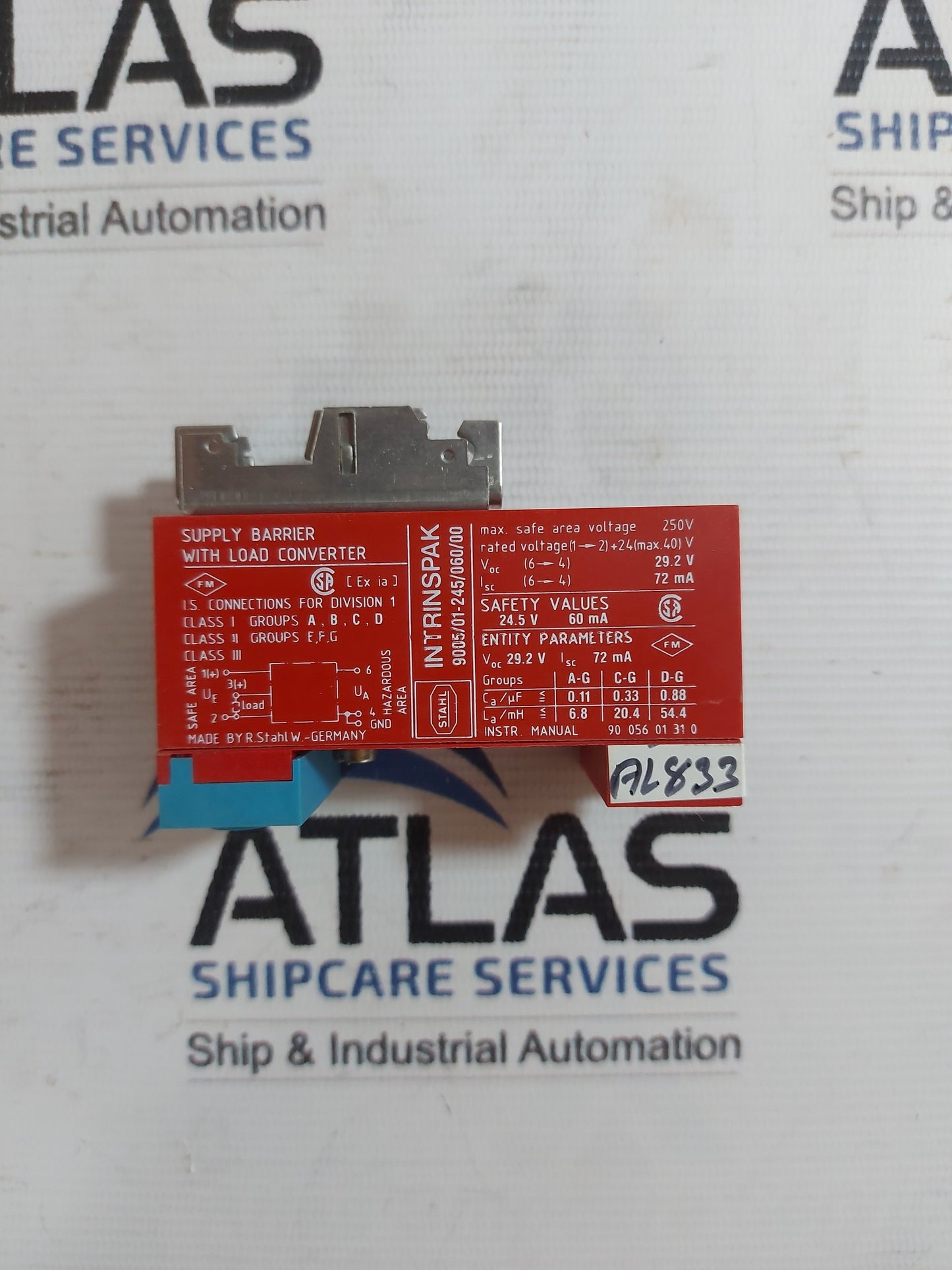 STAHL INTRINSPAK 9005/01-245/060/00 SUPPLY BARRIER WITH LOAD CONVERTER