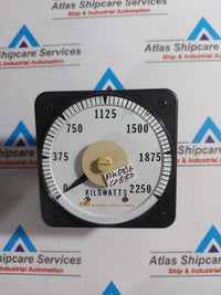 STANDARD ELECTRIC WORKS LS-110DC AMMETER 0-2250 KILOWATTS