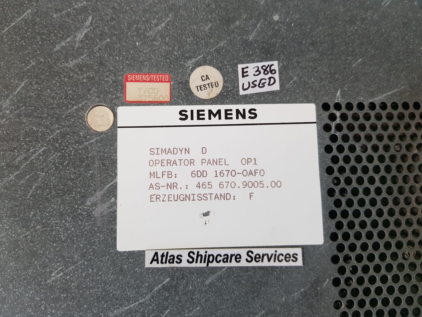 Siemens Simadyn D Operator Panel OP1 6DD 1670-0AF-0