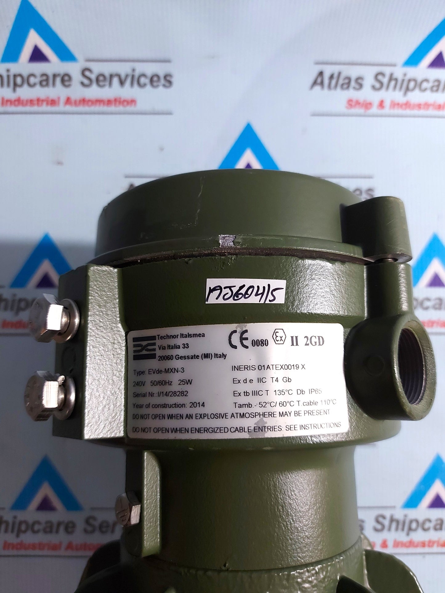 TECHNOR 01ATEX0019 X EVde-MXN-3 EXPLOSION-PROOF HAZARDOUS AREA EV HID LIGHTING
