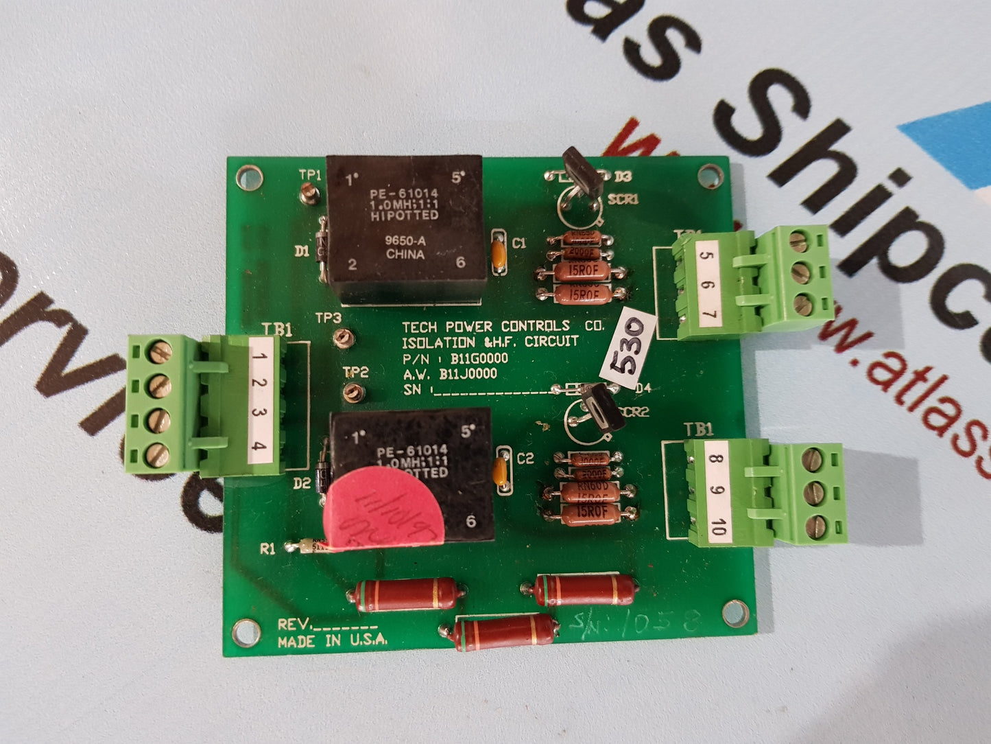 TECH POWER CONTROLS B11G0000 PCB CIRCUIT