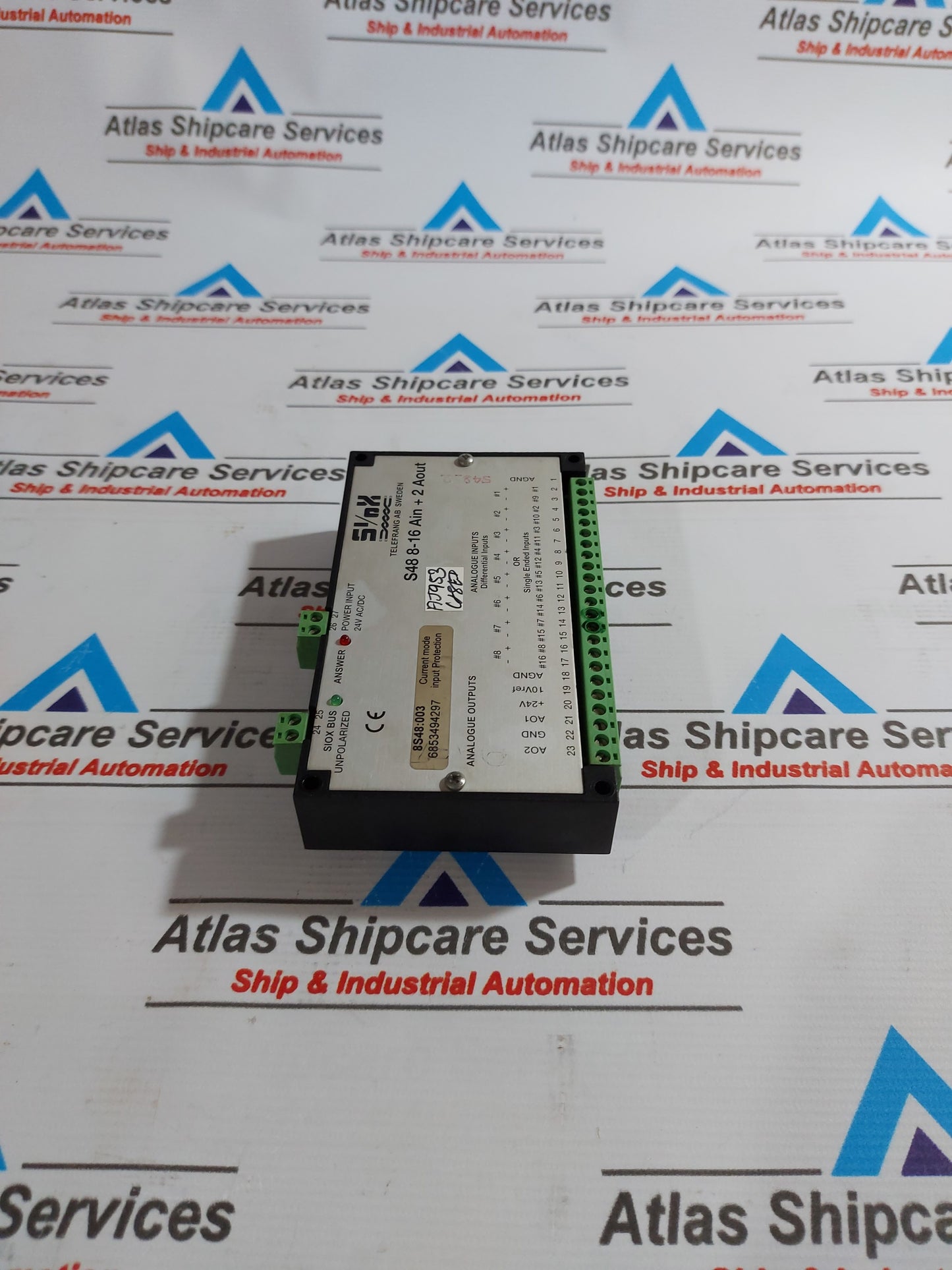 TELEFRANG S48 8-16 AIN + 2 AOUT ANALOG INPUT/OUTPUTS MODULE 24V AC/DC