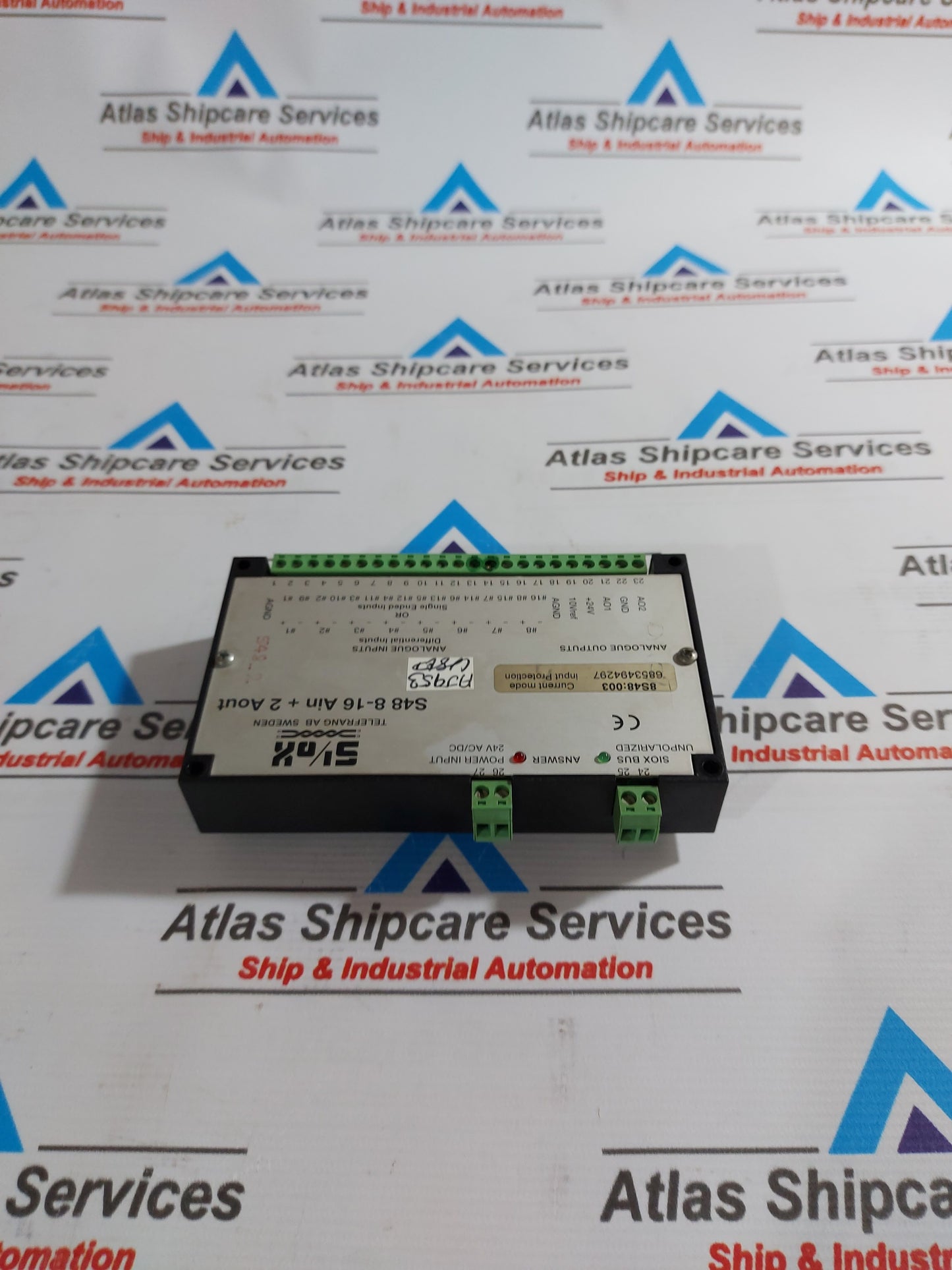 TELEFRANG S48 8-16 AIN + 2 AOUT ANALOG INPUT/OUTPUTS MODULE 24V AC/DC