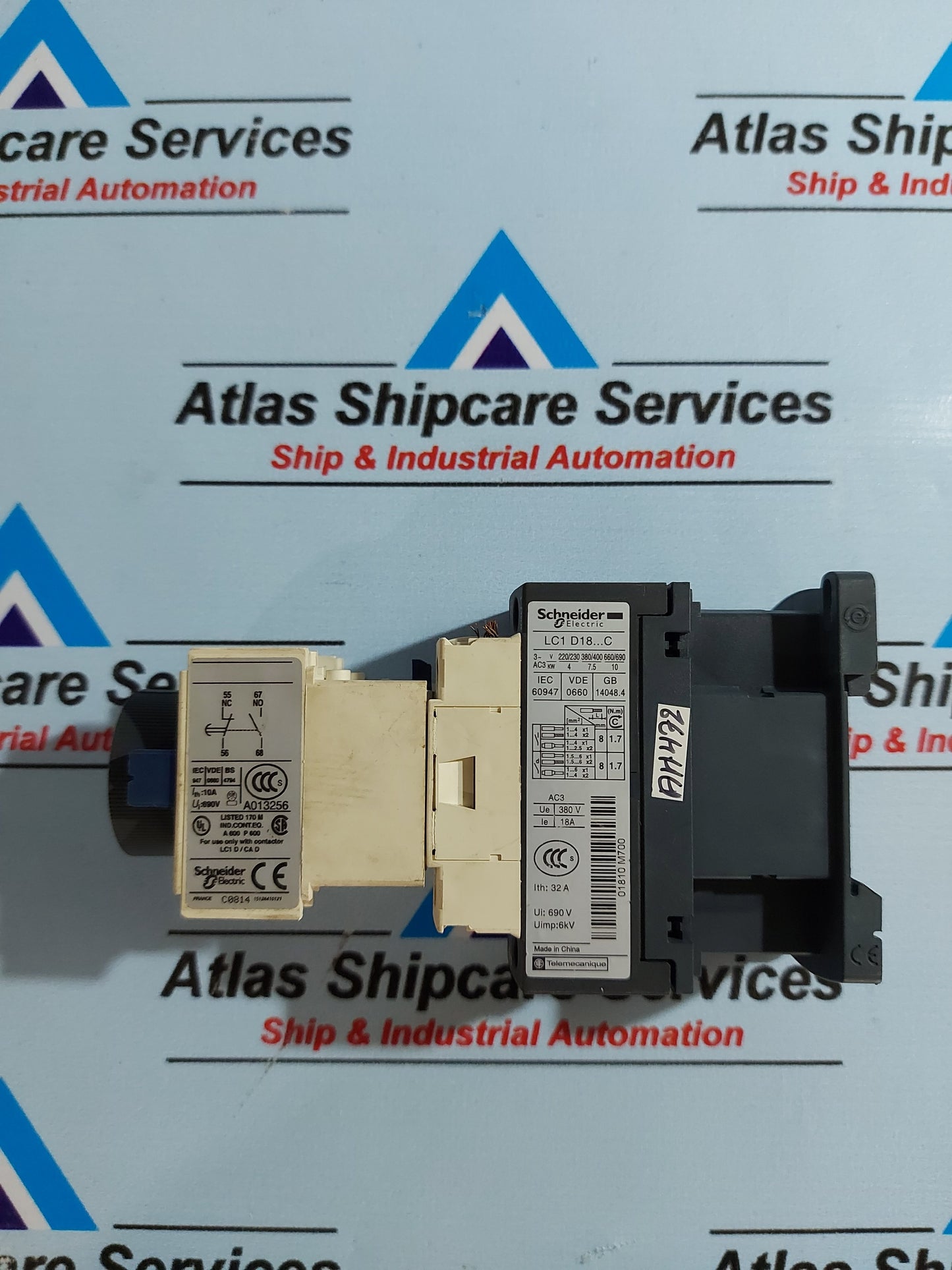 TELEMECANIQUE LADT2 TIME DELAY BLOCK LC1D18 AUXILIARY CONTACTOR