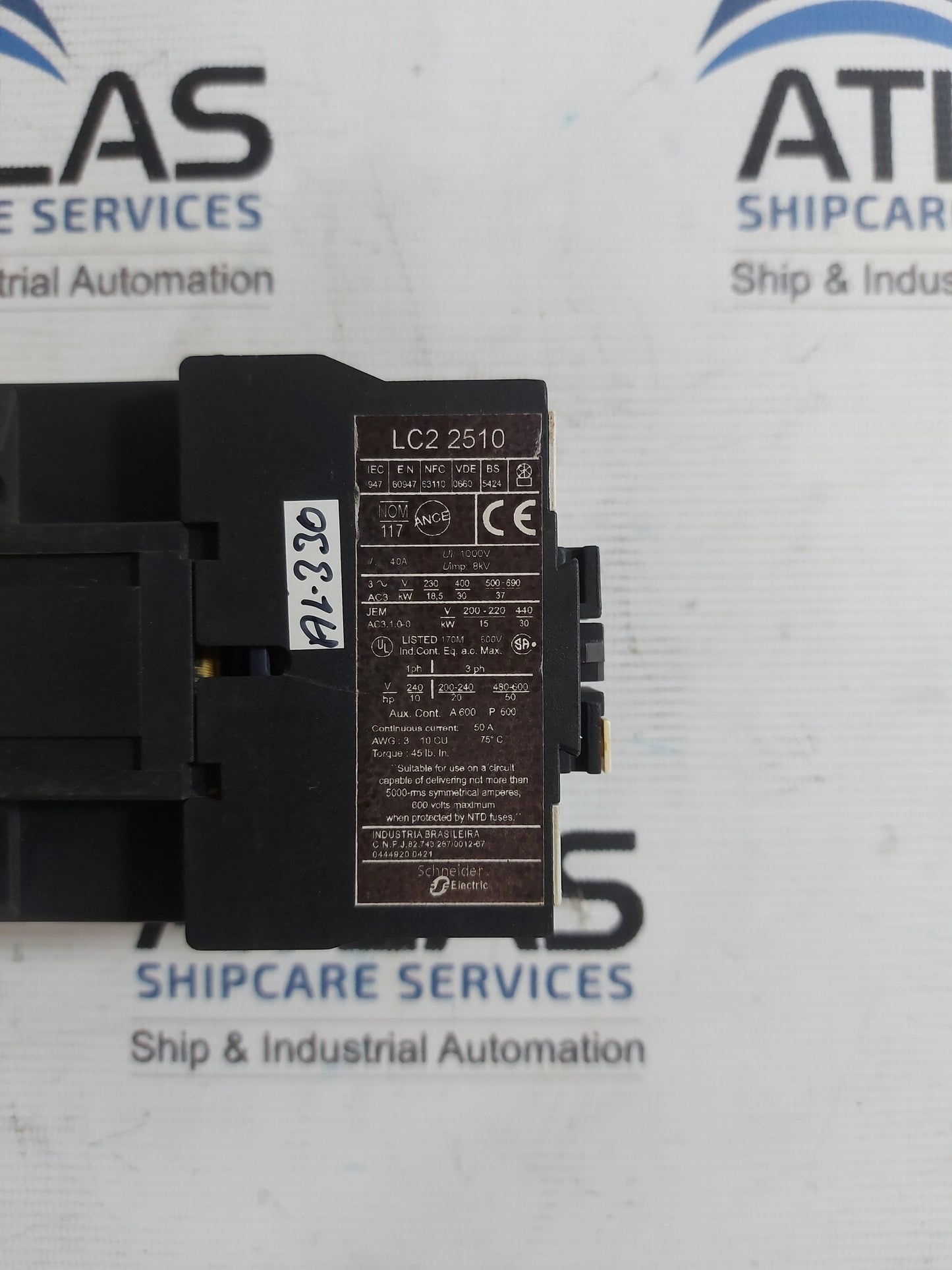 TELEMECANIQUE LC1 D2510 CONTACTOR RELAY 120V 60Hz