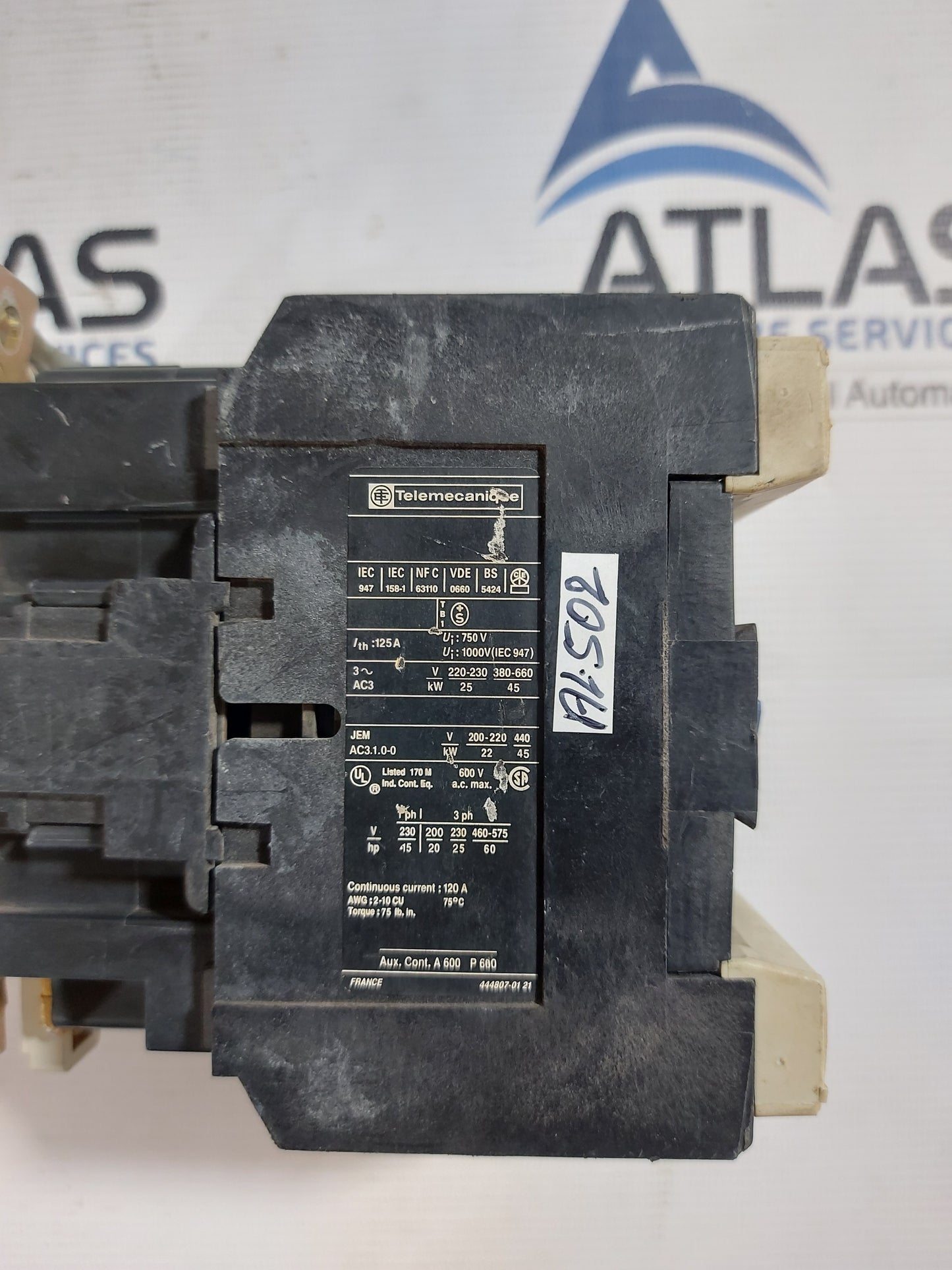 TELEMECANIQUE LC1 D9511 CONTACTOR 220V 50/60Hz