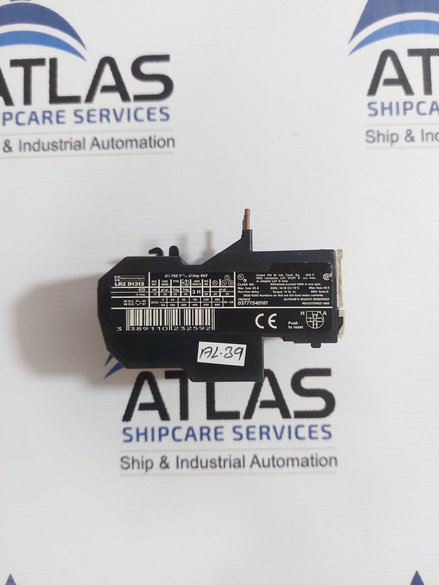 TELEMECANIQUE LR2 D1312 THERMAL OVERLOAD RELAY 5.5-8A