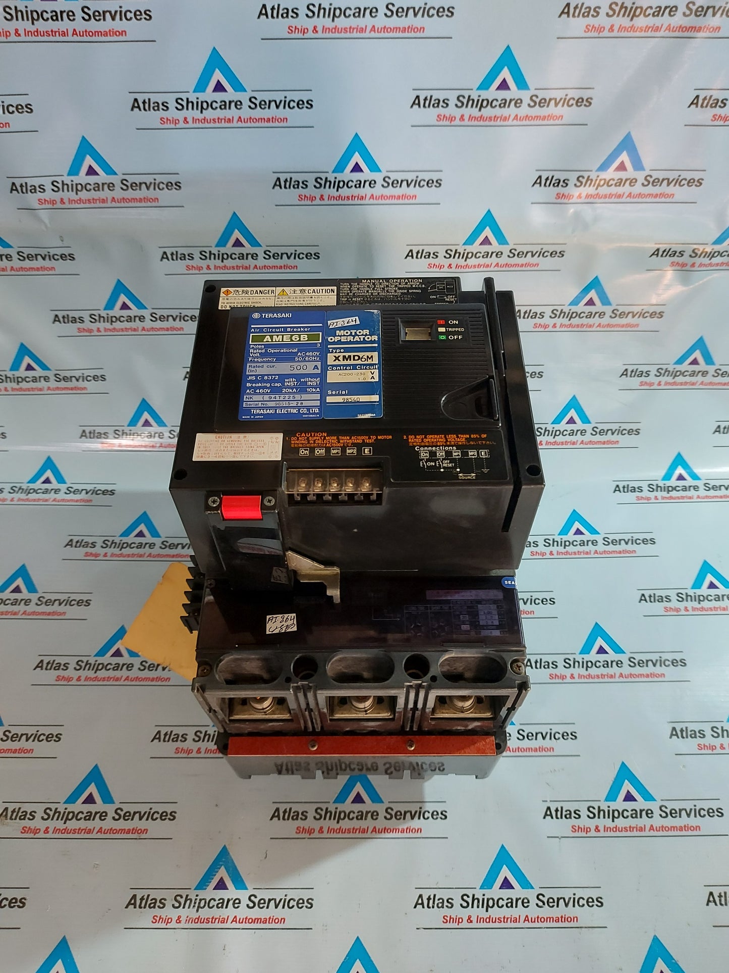 TERASAKI AME6B 3 POLE AIR CIRCUIT BREAKER 500A