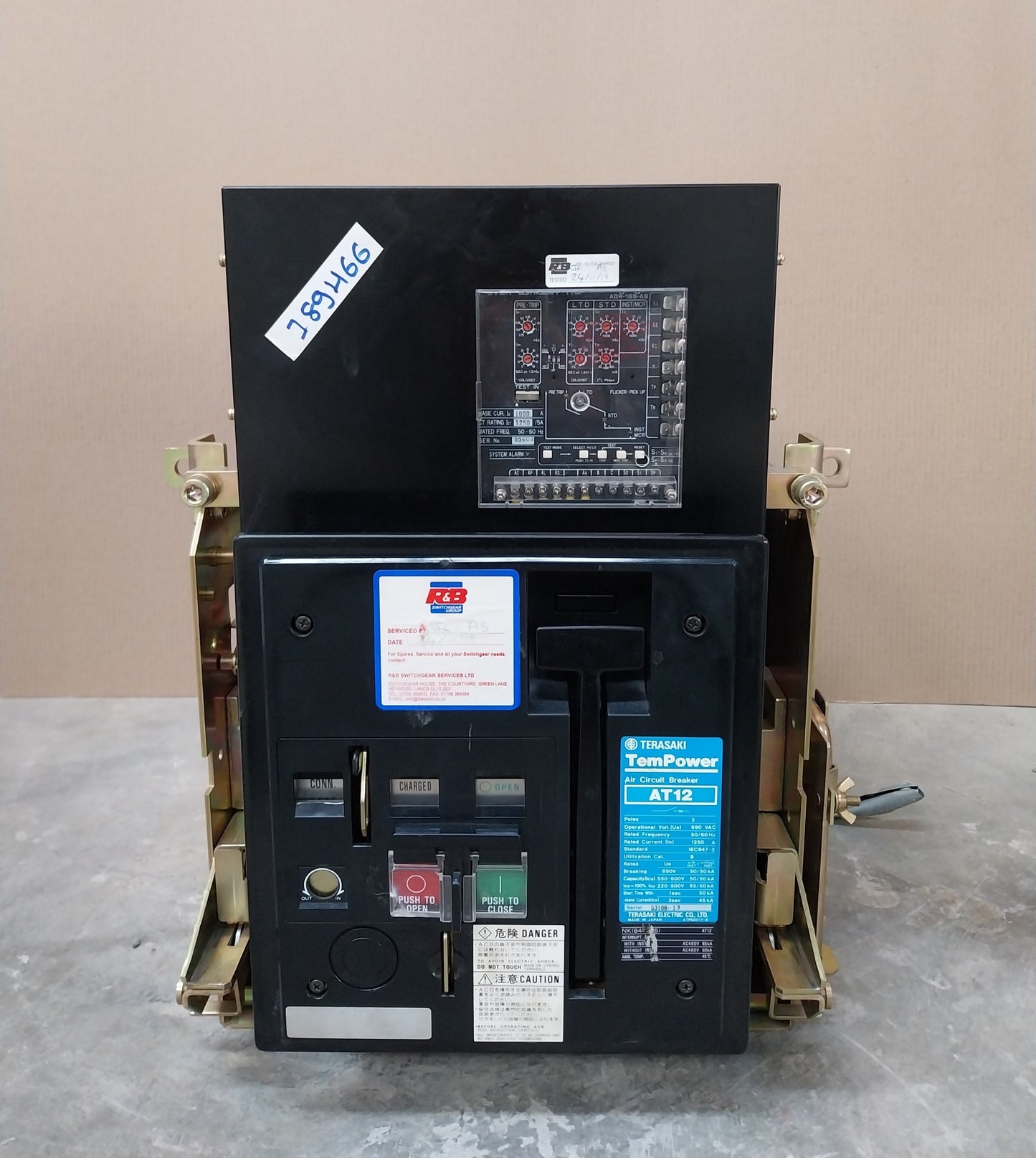 TERASAKI AT12 TEMPOWER 3 POLE AIR CIRCUIT BREAKER 1250A