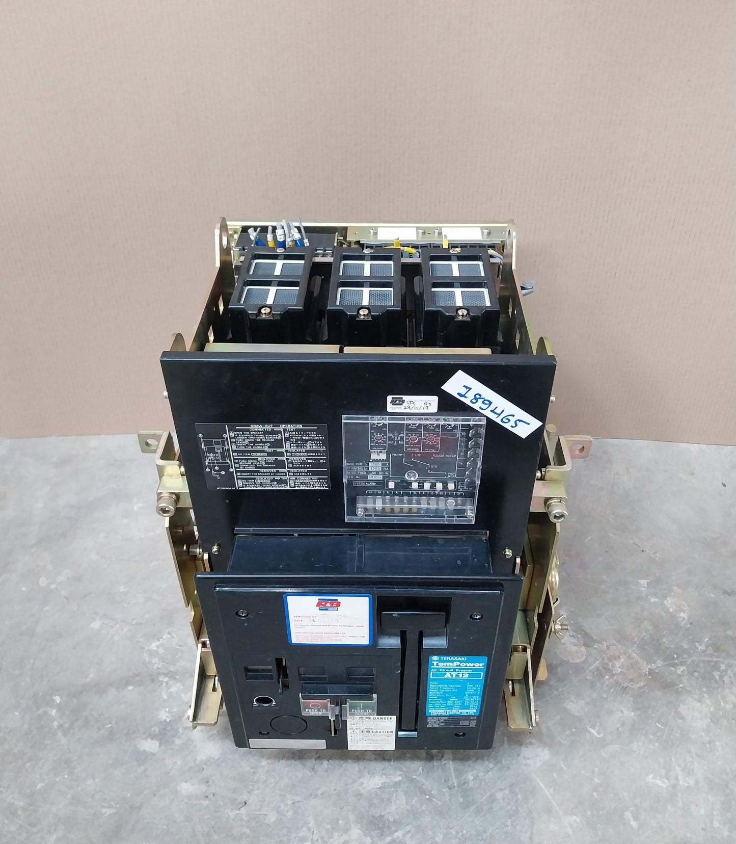 TERASAKI AT12 TEMPOWER 3 POLE AIR CIRCUIT BREAKER 1250A