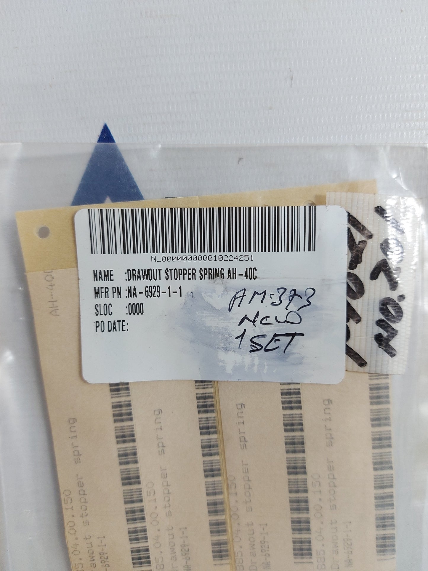 TERASAKI ELECTRIC 885.04.00.150 DRAWOUT STOPPER SPRING AH-40C