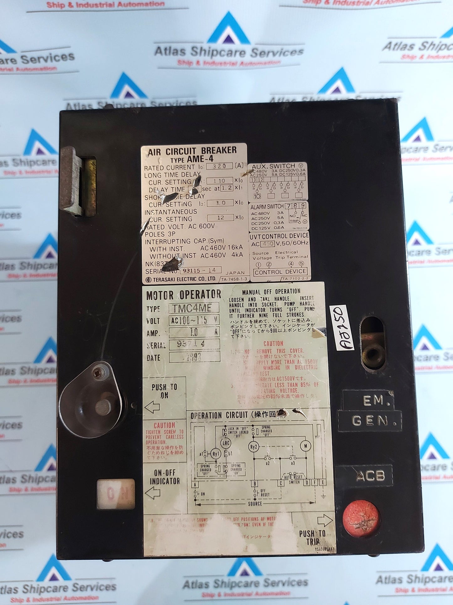 TERASAKI ELECTRIC AME-4 AIR CIRCUIT BREAKER