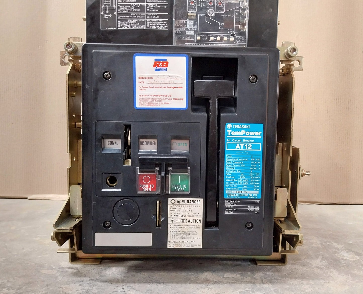 TERASAKI TEMBREAK AT12 AIR CIRCUIT BREAKER 3 POLE 1250A