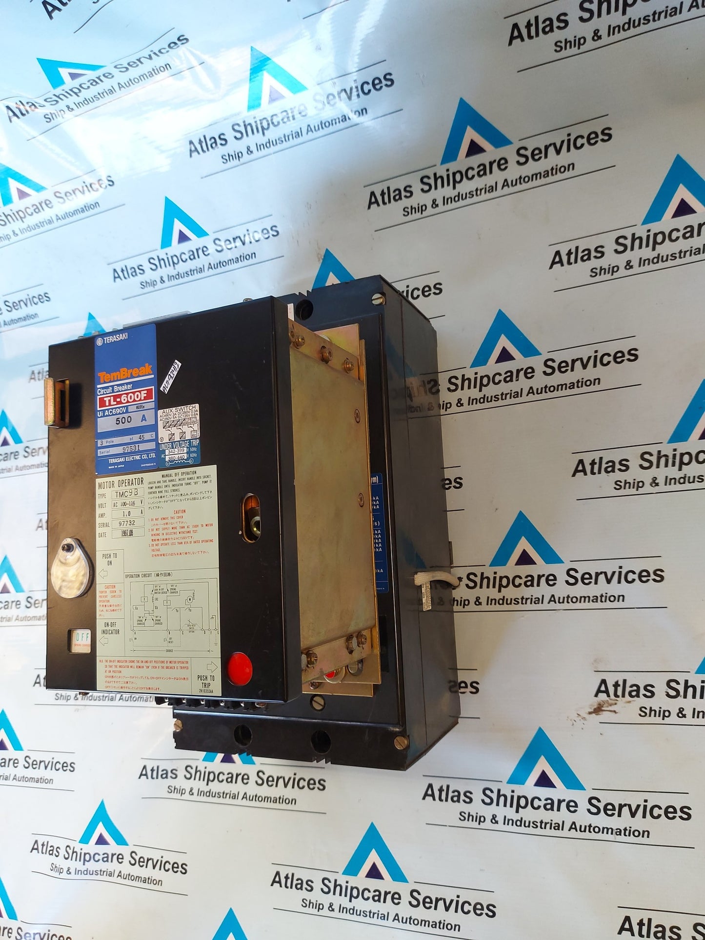 TERASAKI TEMBREAK TL-600F 3 POLE CIRCUIT BREAKER 500A