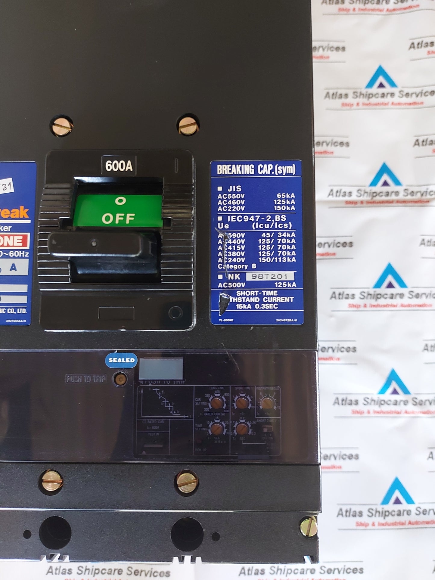 TERASAKI TEMBREAK TL-600NE CIRCUIT BREAKER 3 POLE 600A