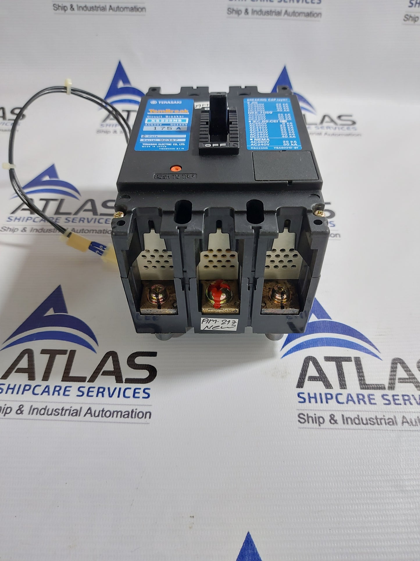 TERASAKI TEMBREAK XS225NS 175A CIRCUIT BREAKER 2 POLE
