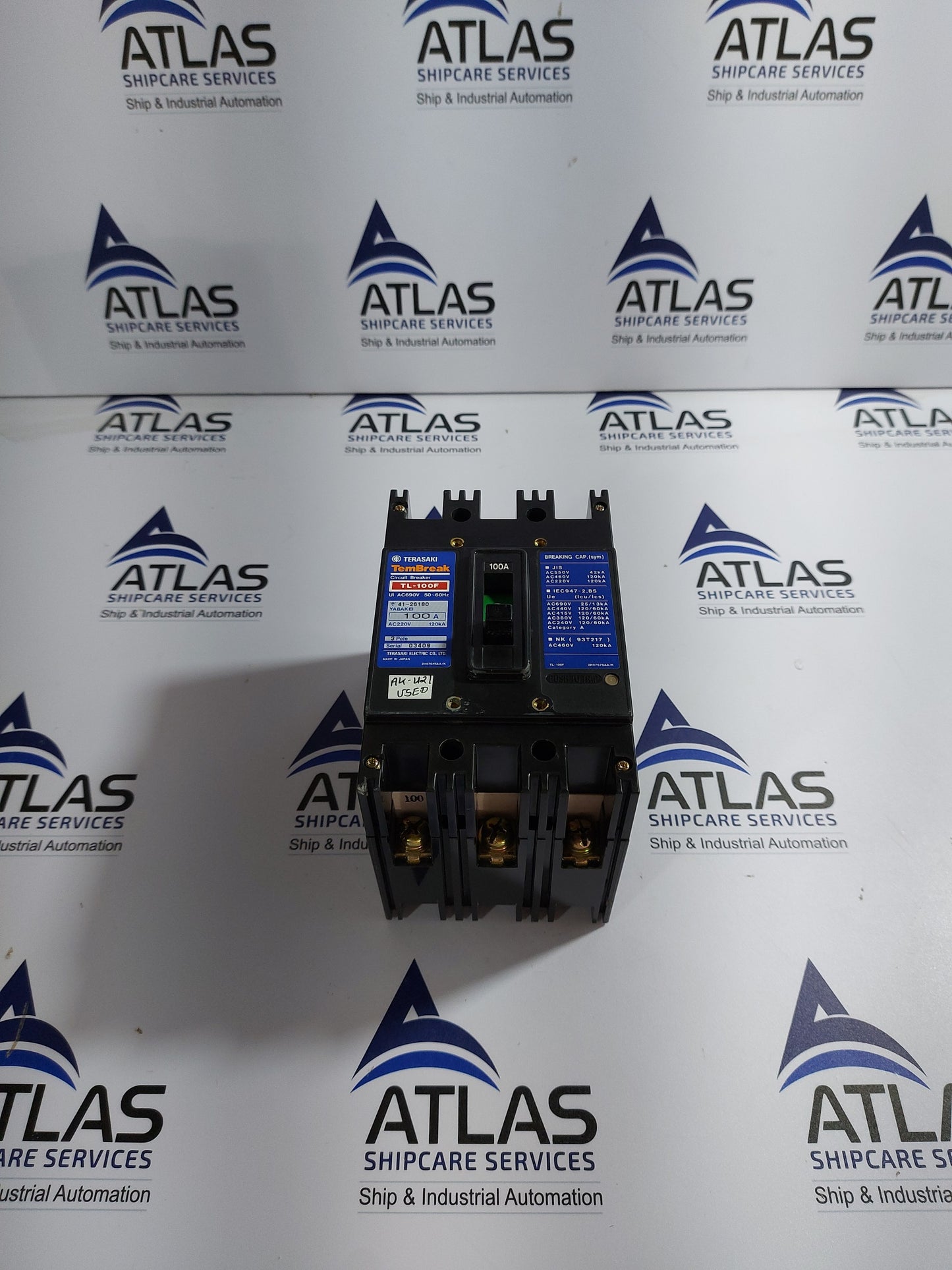 TERASAKI TL-100F TEMBREAK MOLDED CASE CIRCUIT BREAKER 3 POLE 100A