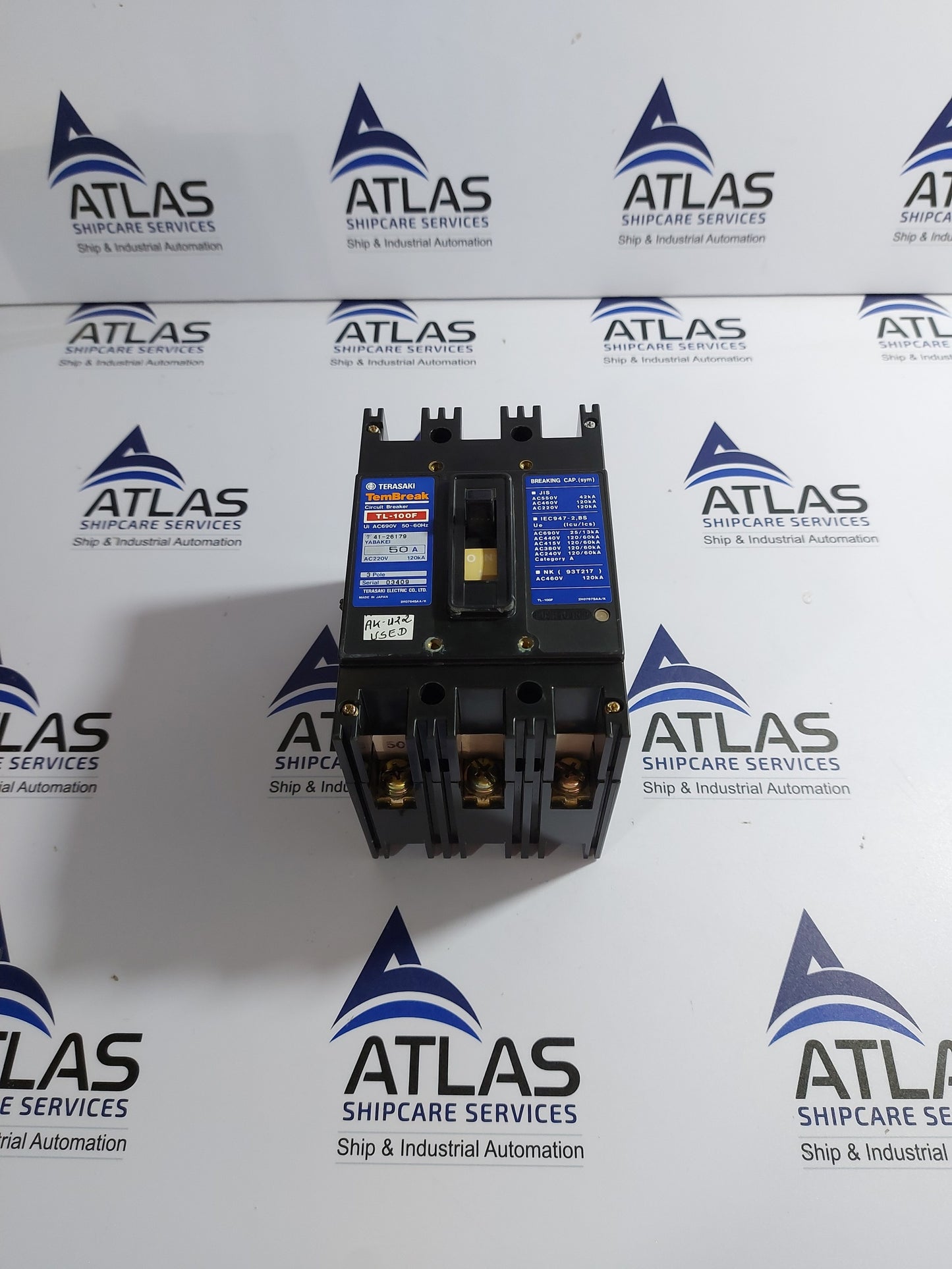 TERASAKI TL-100F TEMBREAK MOLDED CASE CIRCUIT BREAKER 3 POLE 50A