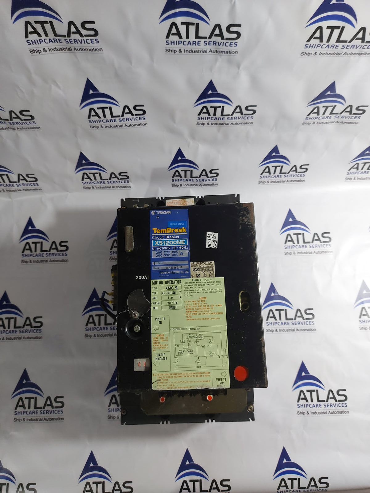 TERASAKI XS1200NE TEMBREAK CIRCUIT BREAKER 400A 3POLE WITH XCU1S MOTOR OPERATOR