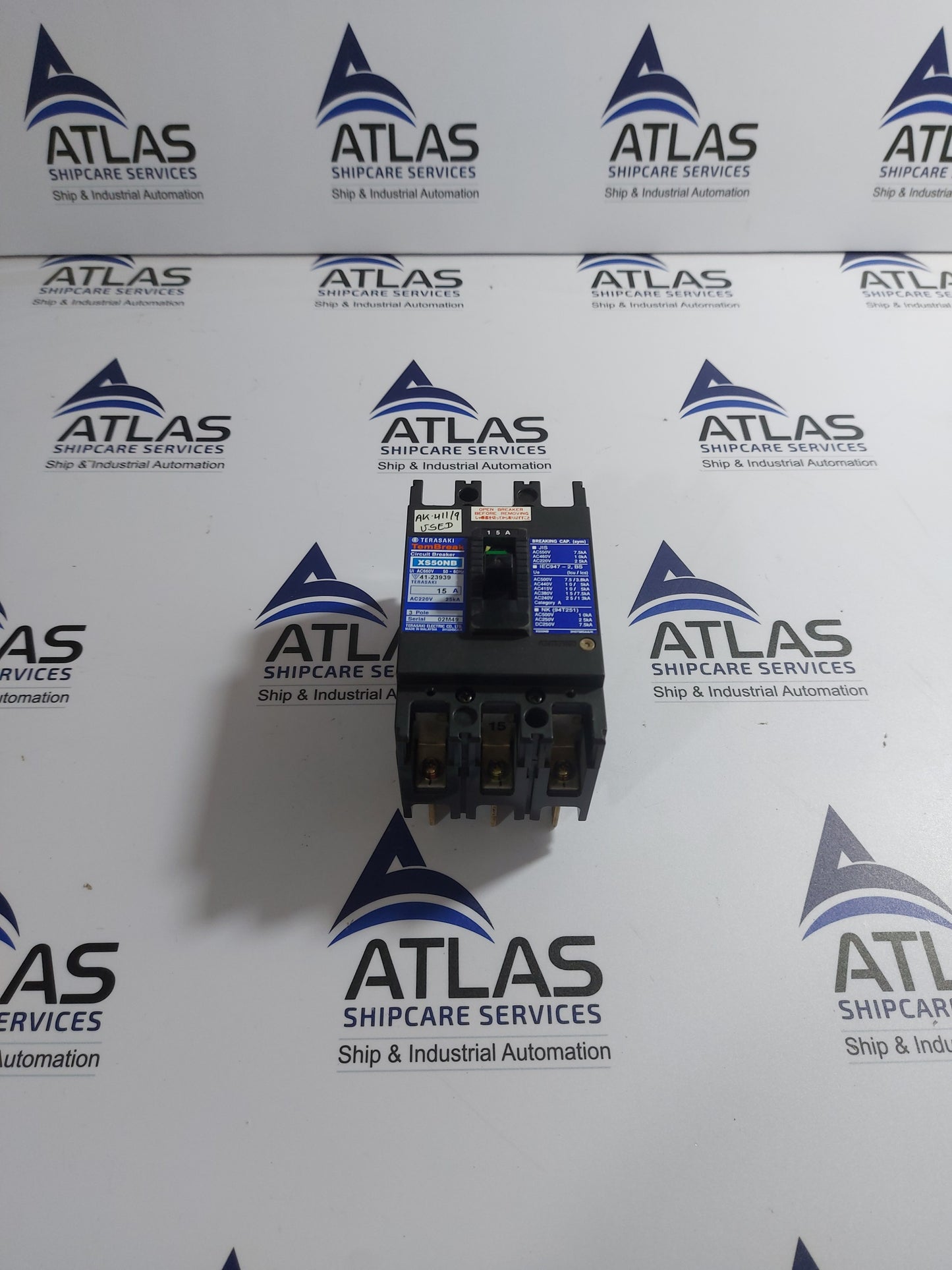 TERASAKI XS50NB TEMPOWER CIRCUIT BREAKER 3 POLE 15A