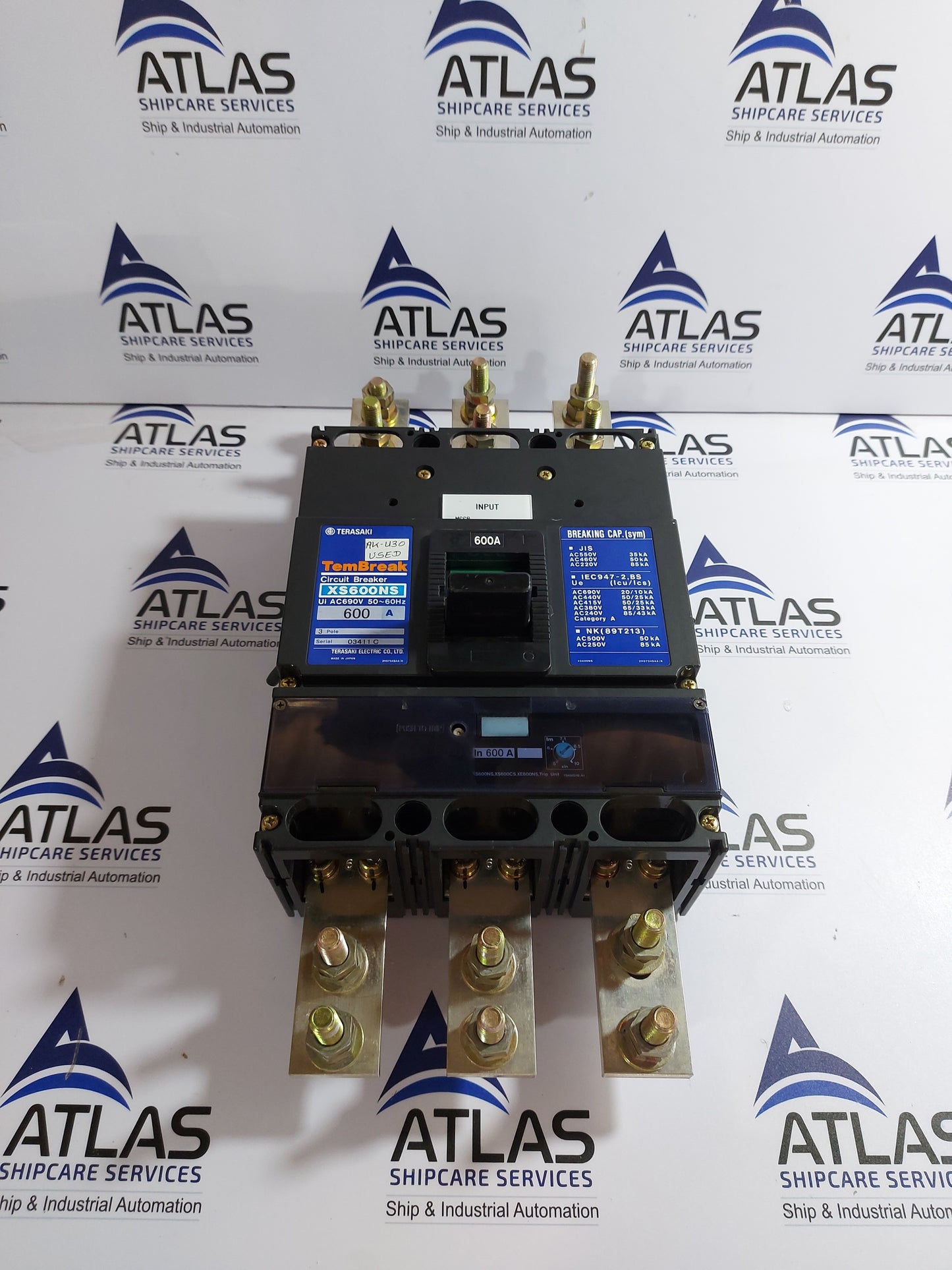 TERASAKI XS600NS TEMBREAK CIRCUIT BREAKER 3 POLE 600A