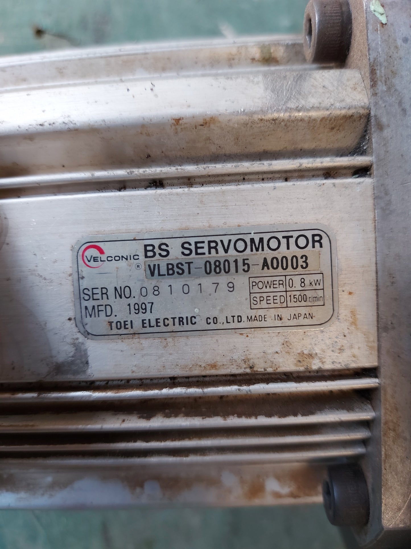 TOEI ELECTRIC VELCONIC VLBST-08015-A0003 BS SERVO MOTOR